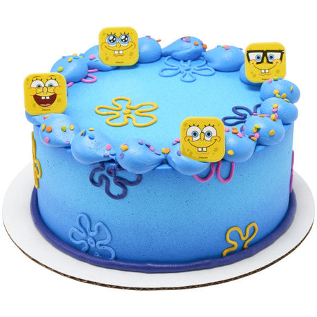 SpongeBob SquarePants Mood Faces Rings for Cupcakes and Cakes Toppers, 144 Pack