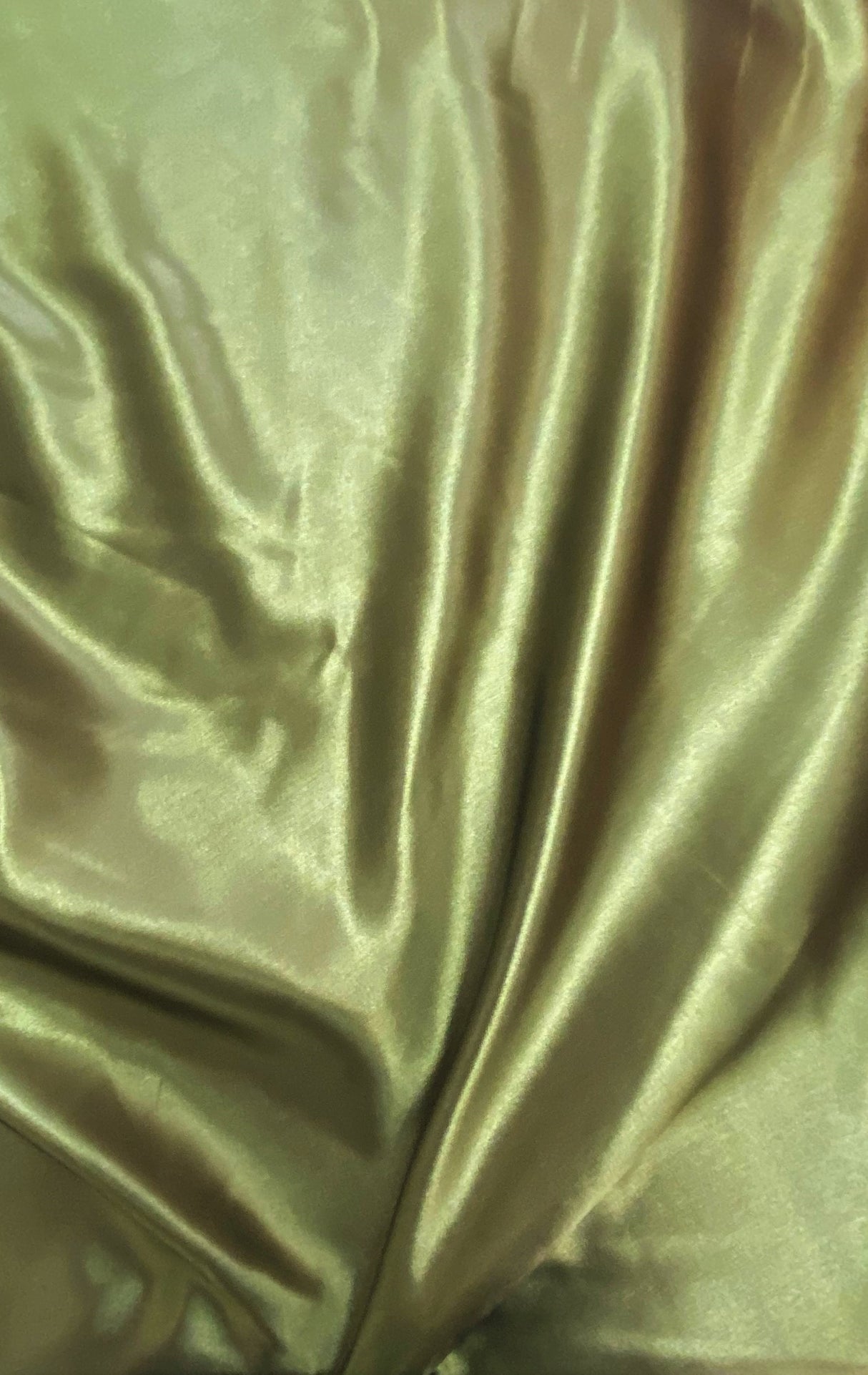 Olive Bridal Satin Polyester Fabric - Olive, Satin, 58"-60" Wide (1 Yard)