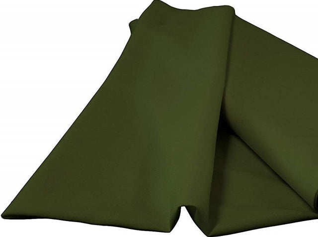 Olive Polyester Poplin Fabric - Olive, 58" Width (1 Yard)