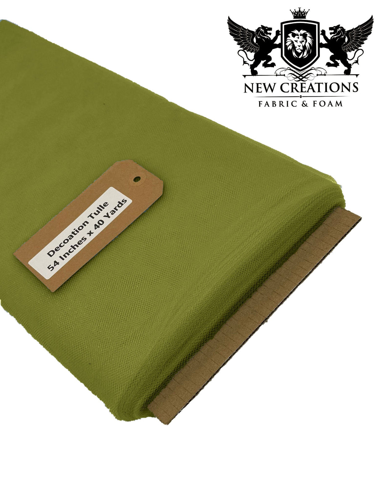 Olive Green Tutu Tulle Fabric - Olive Green Sheer Netting, 54" Width (5 Yards)