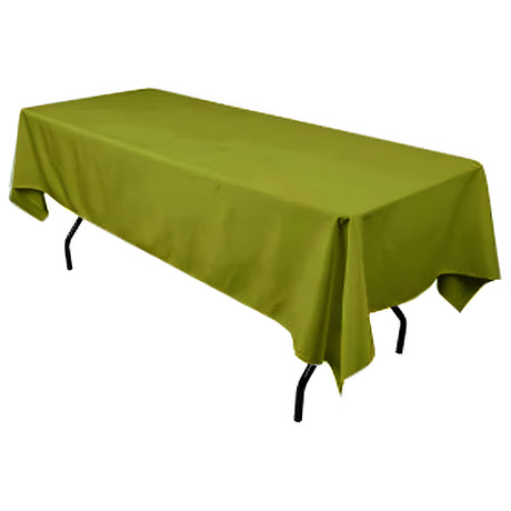 Polyester Rectangular Tablecloth Polyester Fabric - Wrinkle-Resistant, Stain-Proof, Washable, 60" X 144"