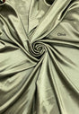 Crepe Satin Polyester Fabric - Olive, Shiny, 58" Width (1 Yard)