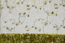 Dahlia Organza Embroidery Polyester Fabric - Embroidered Floral Sheer With Sequins Embellishment, 54" Width (1 Yard)