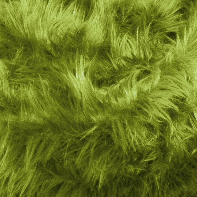 Olive Faux Fur Fabric - Luxury Shaggy, Olive, 60" Width (1 Yard)