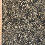 Poly Spandex Swimsuit Fabric - Olive, Black, and Brown Leopard Print