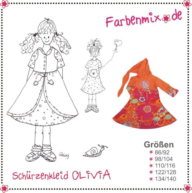 Sewing Pattern Olivia Pinafore Dress by Farbenmix