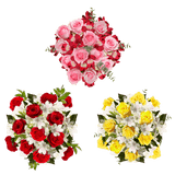Grandiose Flower Bouquet Fresh Mixed Roses and Alstroemeria