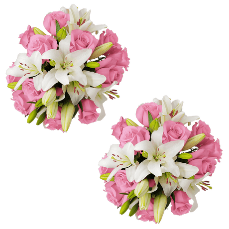Stylish Rose & Lily Fresh Flower Bouquet for Gifts & Decor