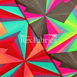 Optima Nylon Spandex Fabric - Multicolor Geometric Print, 58/60" Width (1 Yard)