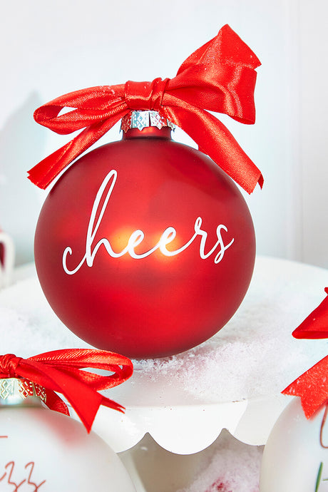 4" Glass Christmas Ornament