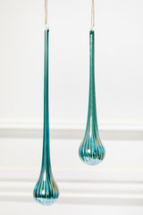 9" - 12" Blue Glass Drop Ornament