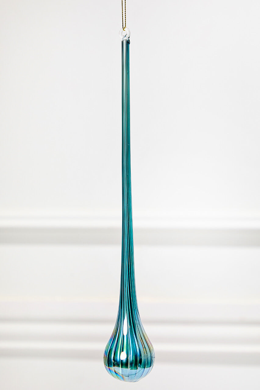 9" - 12" Blue Glass Drop Ornament