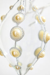 Glass Pearl Ornament 4 Inch Elegant Clear Christmas Tree Decor