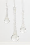 Drop Ornament Set of 3 Assorted Decorative Christmas Glass Teardrop Ornaments