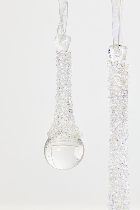 Drop Ornament Set of 3 Assorted Decorative Christmas Glass Teardrop Ornaments