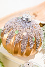 4” Frosted Glass Glitter Ornaments
