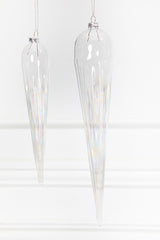 13" Iridescent Finial Glass Ornament