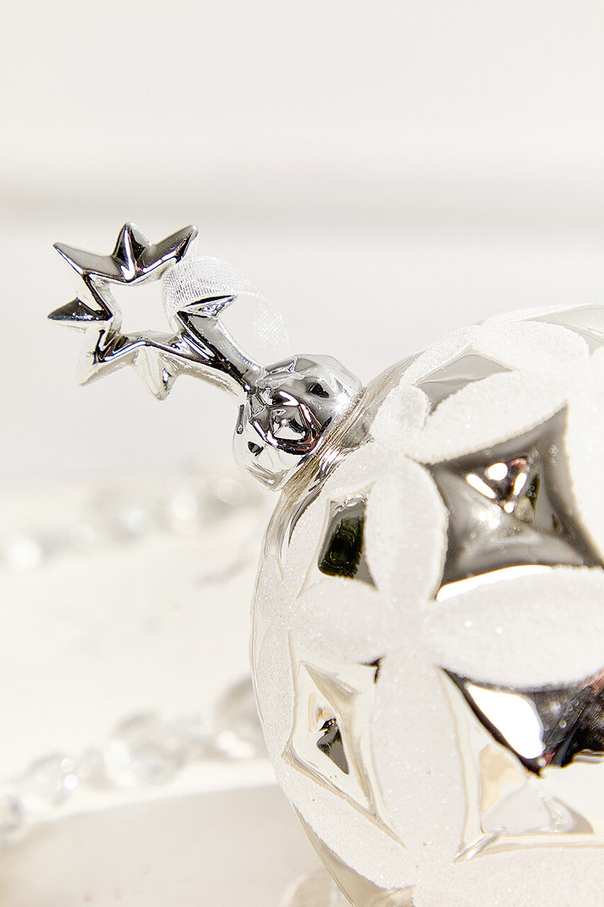 5” Glass Star Faceted Ornament