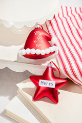 Star/Hat Glass Ornament