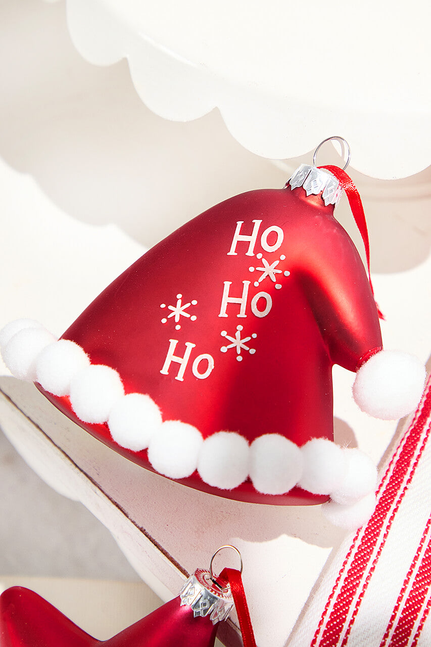 Star/Hat Glass Ornament