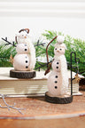 Wooden Snowman Ornament Rustic Christmas Tree Ornament Decorative Hanging Snowman