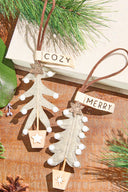 Sewn Tree Polyester Ornament Decorative Handmade Style Christmas Tree Ornament