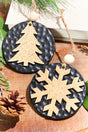 Tree & Snowflake Icon Ornament