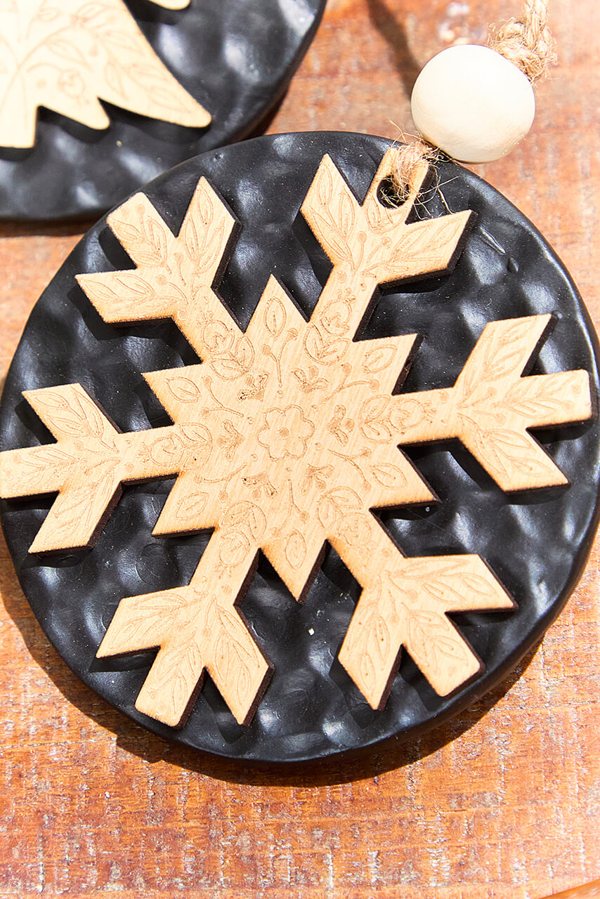Tree & Snowflake Icon Ornament