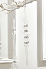 12" Finial Glass with Jewels Ornament