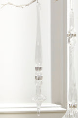 12" Finial Glass with Jewels Ornament