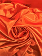 Orange Medium Satin Polyester Fabric - Orange, 58"-60" Wide (1 Yard)