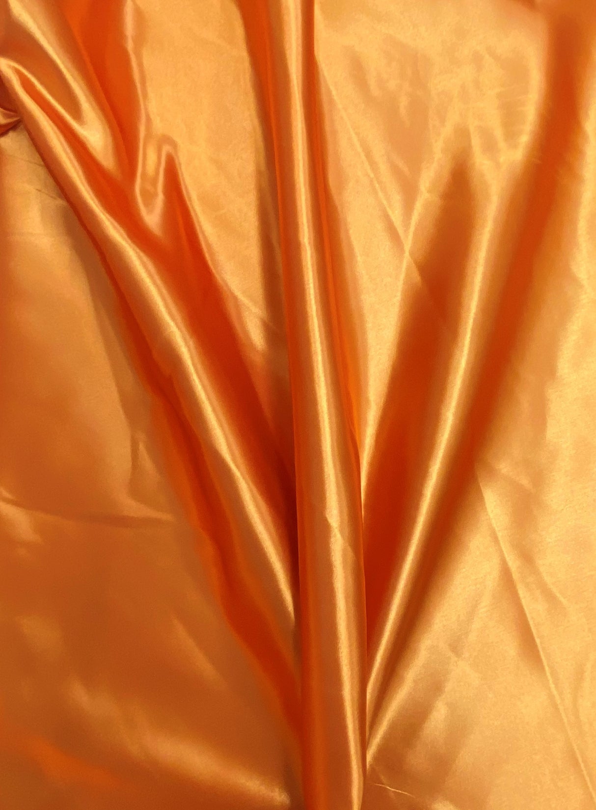 Orange Bridal Satin Polyester Fabric - Orange, 58"-60" Width (1 Yard)