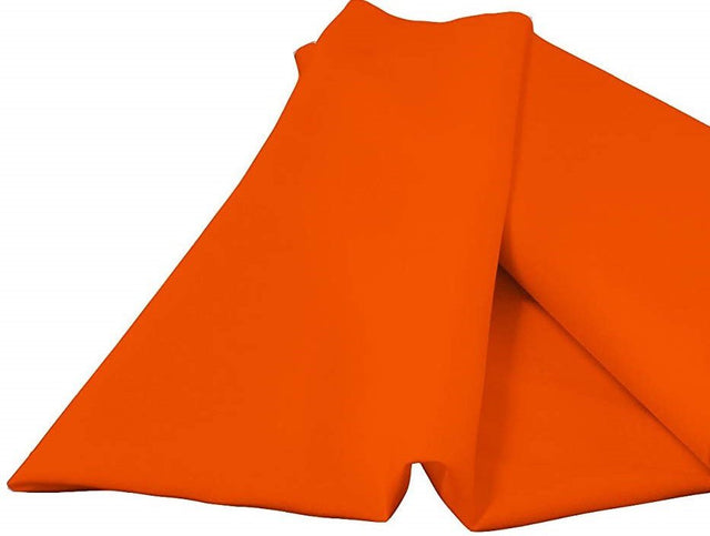 Orange 100% Premium Woven Polyester Poplin Fabric - Orange Solid, 58" Width (1 Yard)
