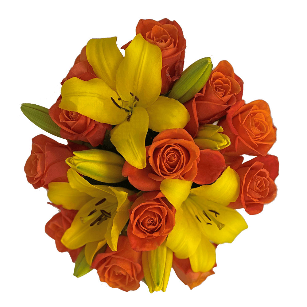 Elegant Fresh Rose & Lily Bouquet Premium Floral Gift