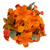 Orange Fall Flower Bouquet Fresh Mixed Arrangement