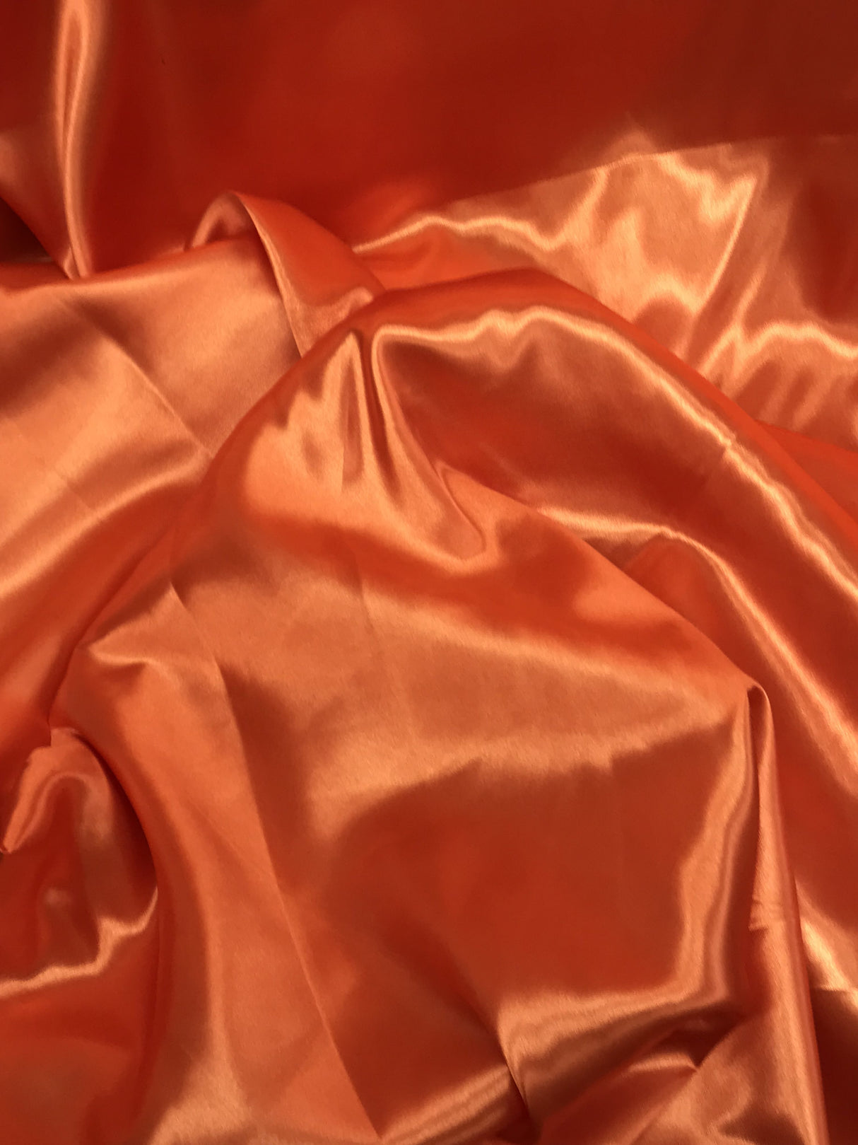 Orange Medium Satin Polyester Fabric - Orange, 58"-60" Wide (1 Yard)