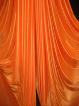 Low Stretch Orange Polyester Fabric - Orange, 108"-120" Width (1 Yard)