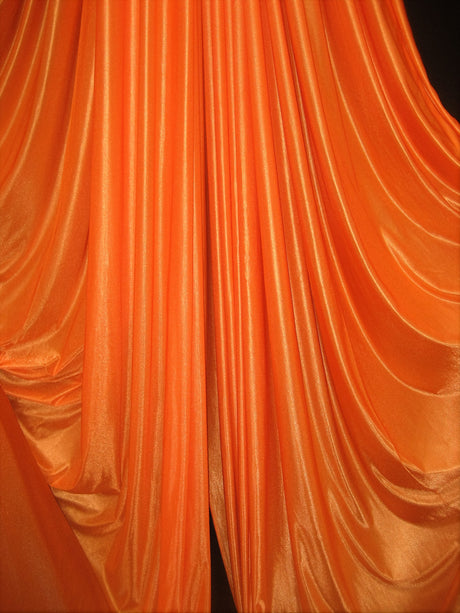 Low Stretch Orange Polyester Fabric - Orange, 108"-120" Width (1 Yard)