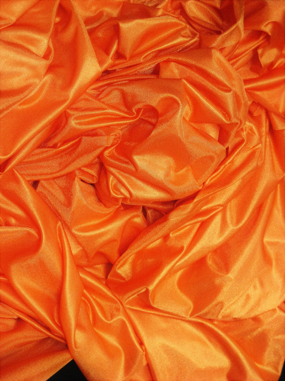 Low Stretch Orange Polyester Fabric - Orange, 108"-120" Width (1 Yard)