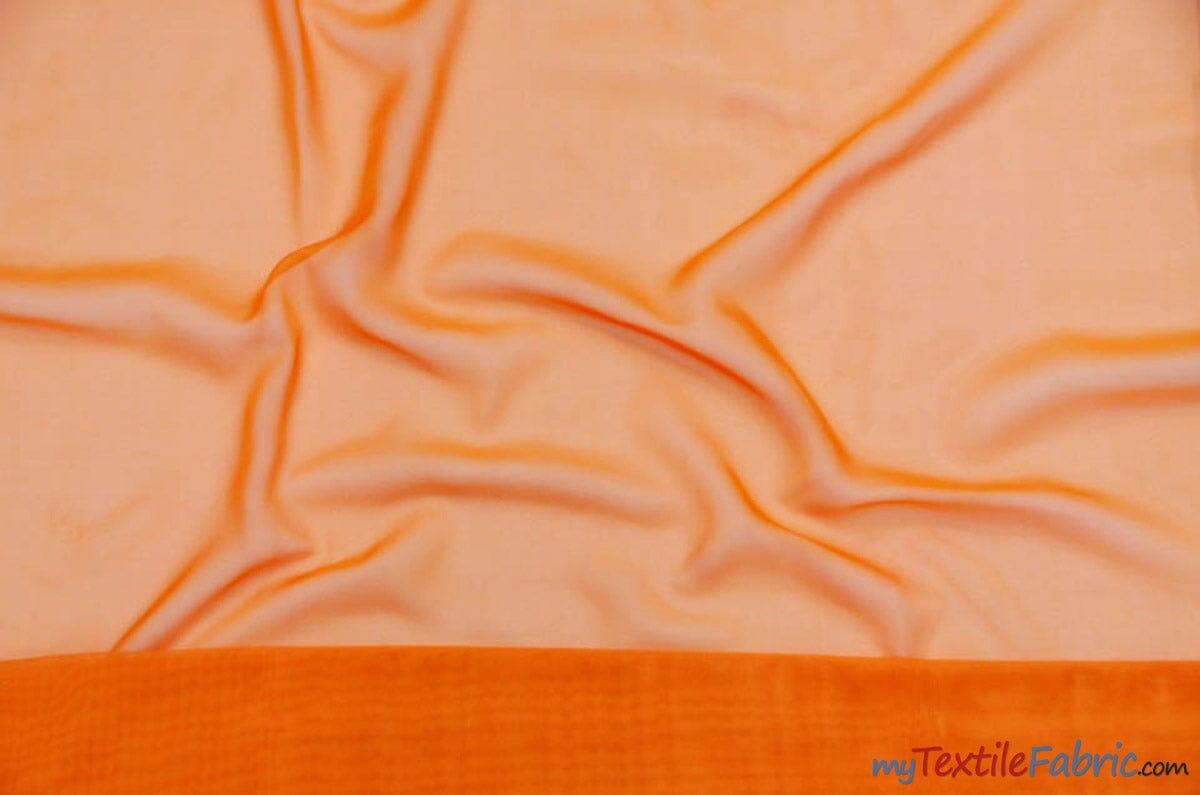 Double Georgette 100 Percent Polyester Fabric - Sheer Crepe Texture, 60" Width, Multiple Colors (1 Yard)