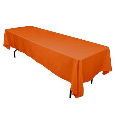 Orange 100% Polyester Rectangular Tablecloth 60″ x 126″