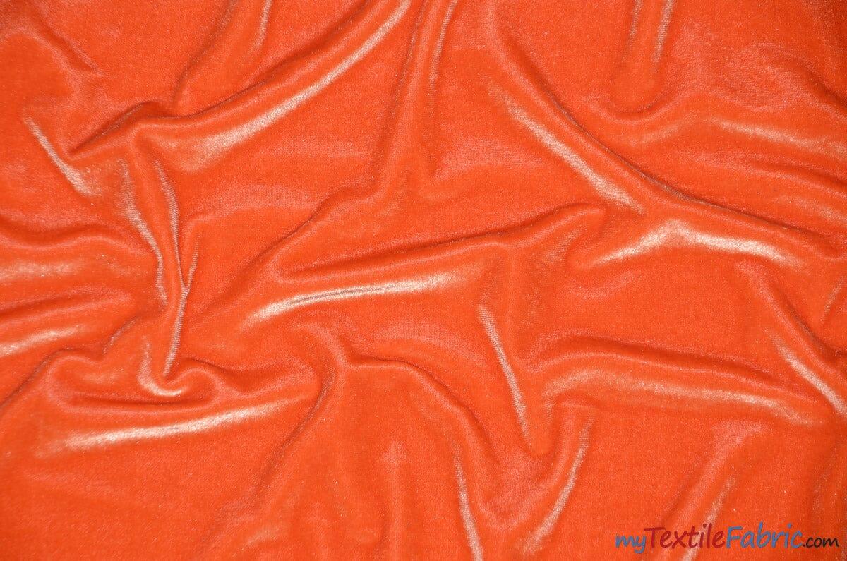 Stretch Velvet Spandex Fabric - Solid, 58" Width (1 Yard)