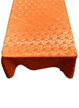 Square Tablecloth Roses Jacquard Satin Fabric - Floral Jacquard, 45" X 45" (1 Piece)
