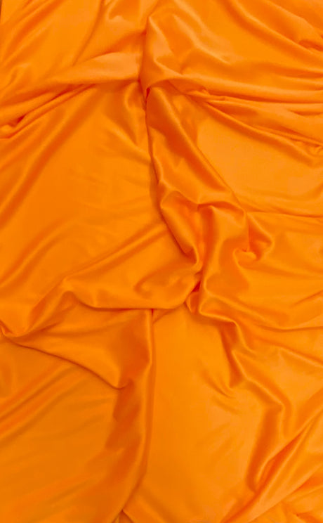 Stretch Lining Polyester Fabric - Orange, Matte Soft Lining, 60" Width (1 Yard)