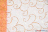 Ferial Organza Embroidery Polyester Fabric - Embroidered Floral Sheer With Sequins, 52/54" Width, Multiple Colors (1 Yard)