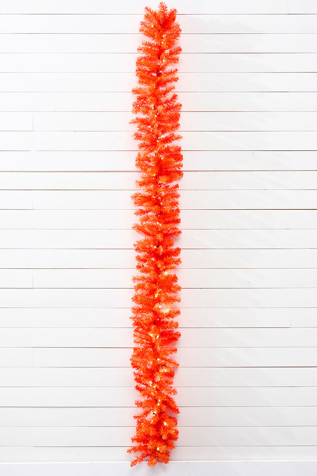 9' x 12" LED Orange Garland
