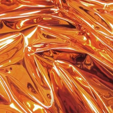 Orange Mirror Reflective Vinyl Fabric,