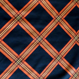 Microfiber Boardshort Fabric Red/Orange Diamond on Brown