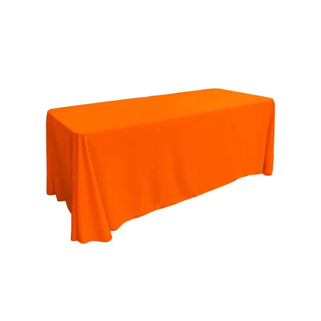 Orange 100% Polyester Rectangular Tablecloth 90″ x 132″