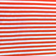 Cotton Lycra Orange and White 3/8" Stripe Knit Fabric